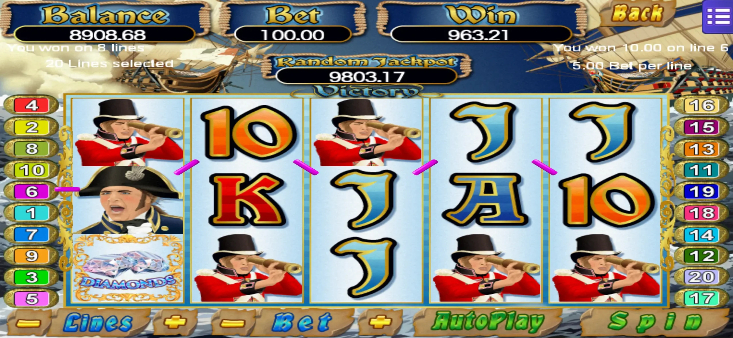 MEGA888 The Discovery Slot Game Interface
