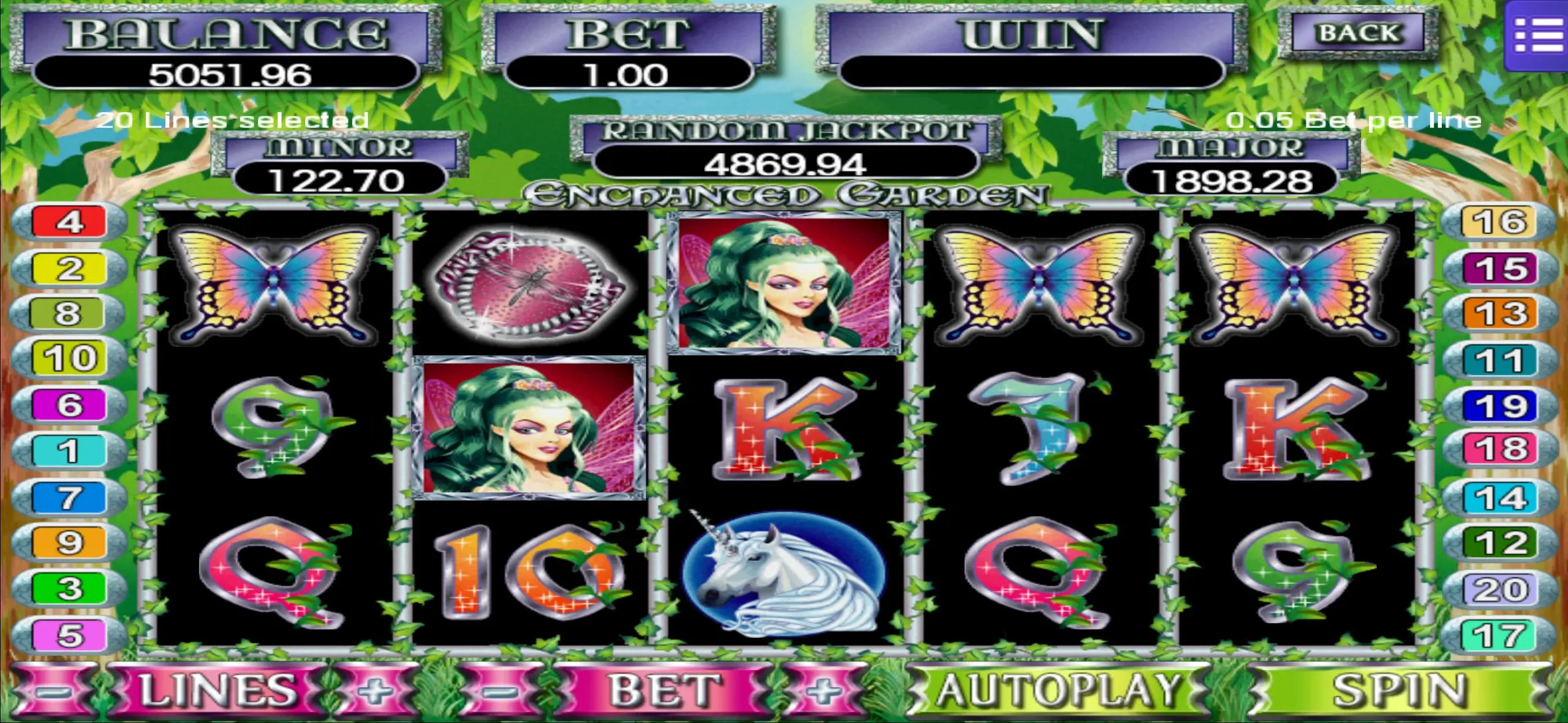 MEGA888 Enchanted Garden Slot Game Interface – Fairyland Reels with Magical Theme