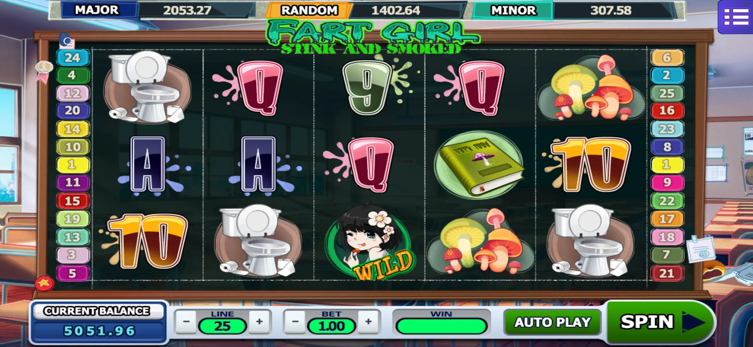 MEGA888 Fart Girl Sink And Smoked Slot Interface – Funny Gas Explosion Theme